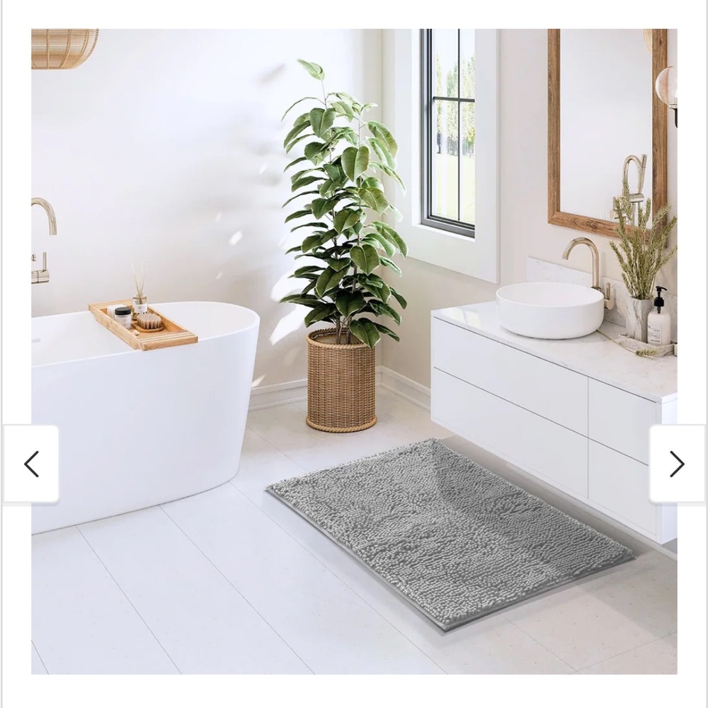 🆕 Hearth & Harbor Non-Slip Super Plush Chenille Bathroom Rugs, New In Plastic